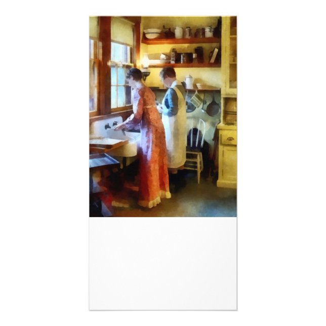 Washing Up After Dinner Card (Front)