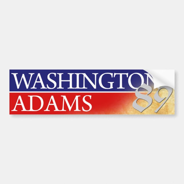 Washington - Adams 1996 Style Bumper Sticker (Front)