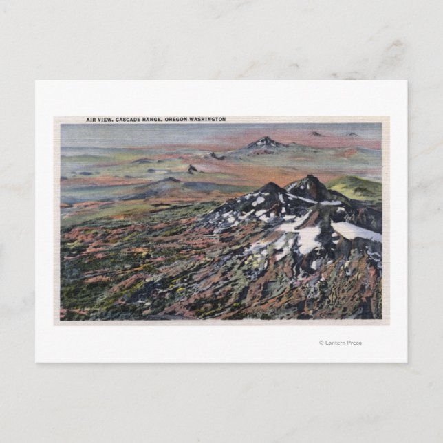Washington - Aerial of the Cascade Range Postcard (Front)