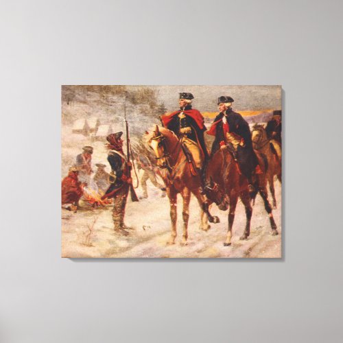 Washington and Lafayette at Valley Forge Canvas Print
