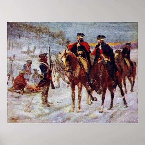 Washington and Lafayette at Valley Forge  Poster