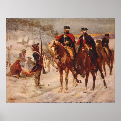 Washington and Lafayette at Valley Forge Poster