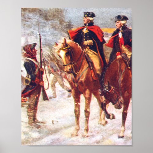 Washington And Lafayette At Valley Forge Poster