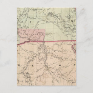 Washington and Oregon and Idaho and Montana Postcard