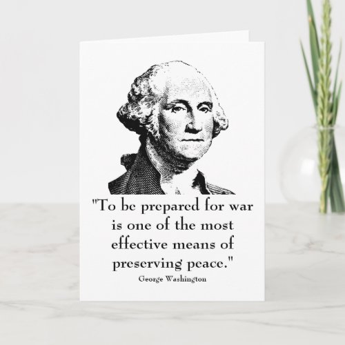 Washington and quote card