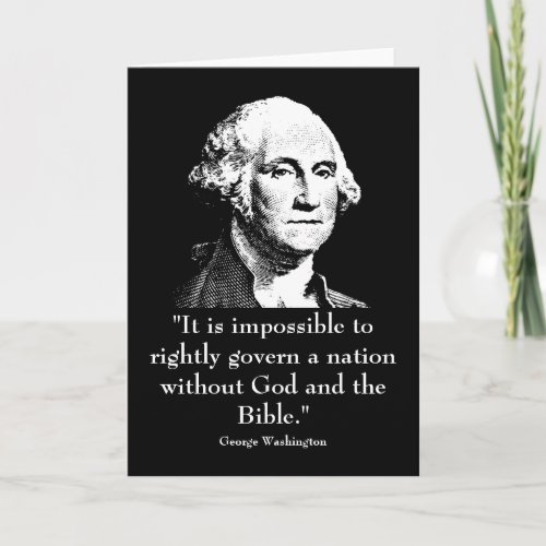 Washington and quote card