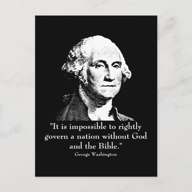 Washington and quote postcard (Front)
