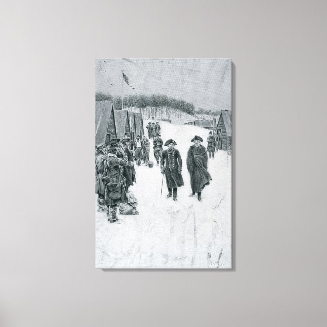 Washington and Steuben at Valley Forge Canvas Print (Front)