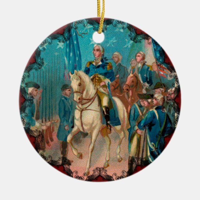 Washington and Troops Ornament (Front)
