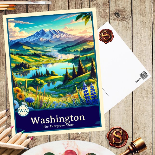 Washington | Anime Style Cel Shaded Postcard (Creator Uploaded)
