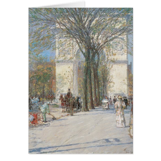 Washington Arch, Spring by Frederick Childe Hassam Cards (Front)