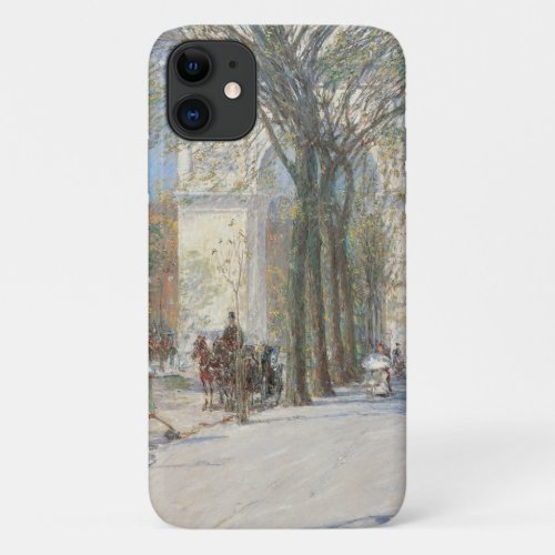 Washington Arch Spring by Frederick Childe Hassam iPhone 11 Case