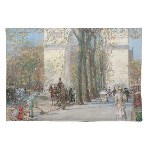 Washington Arch Spring by Frederick Childe Hassam Cloth Placemat