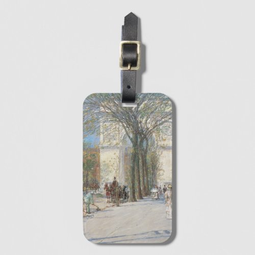 Washington Arch Spring by Frederick Childe Hassam Luggage Tag