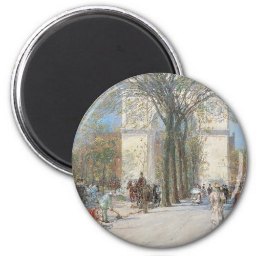 Washington Arch Spring by Frederick Childe Hassam Magnet