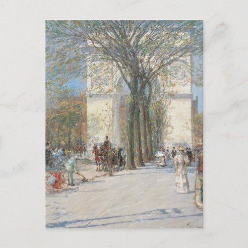 Washington Arch Spring by Frederick Childe Hassam Postcard