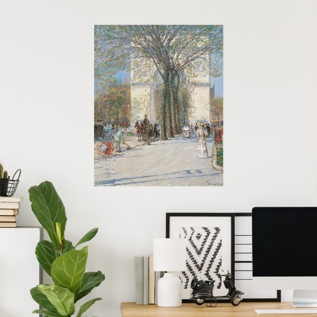 Washington Arch, Spring by Frederick Childe Hassam Poster (Home Office)