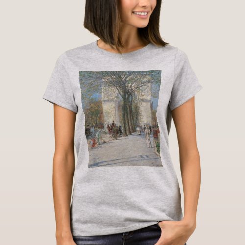Washington Arch Spring by Frederick Childe Hassam T_Shirt