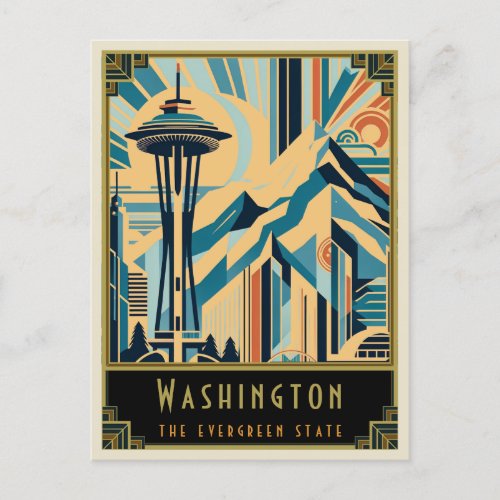 Washington  Art Deco Postcard