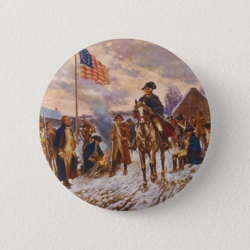 Washington at Valley Forge by Edward P Moran Button