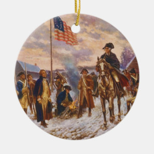 Washington at Valley Forge by Edward P. Moran Ceramic Ornament