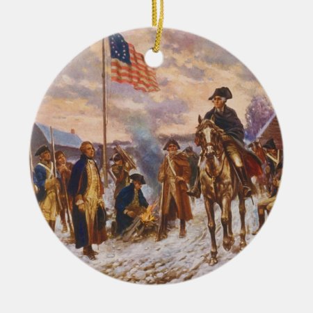 Washington At Valley Forge By Edward P. Moran Ceramic Ornament