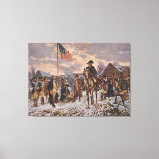 Washington at Valley Forge by Edward Percy Moran Canvas Print (Front)