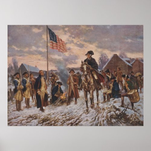 Washington at Valley Forge by Edward Percy Moran Poster