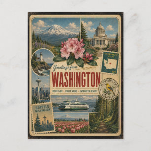 Washington Authentic Vintage Style Postcard