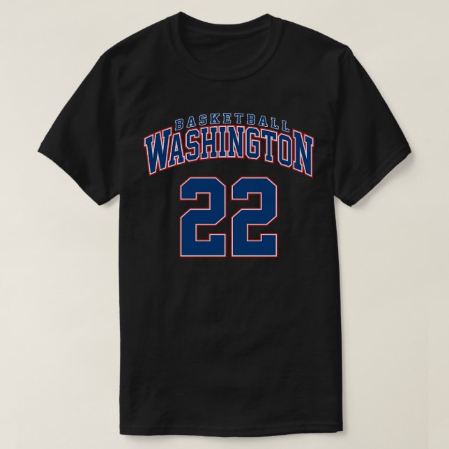 Washington Basketball Player Number 22 T-Shirt (Design Front)