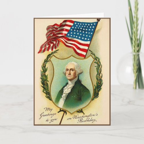 Washington Birthday Greeting Card