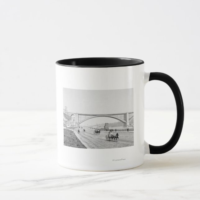 Washington Bridge and the Speedway Photograph Mug (Right)