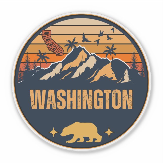 Washington, California Sticker (Front)