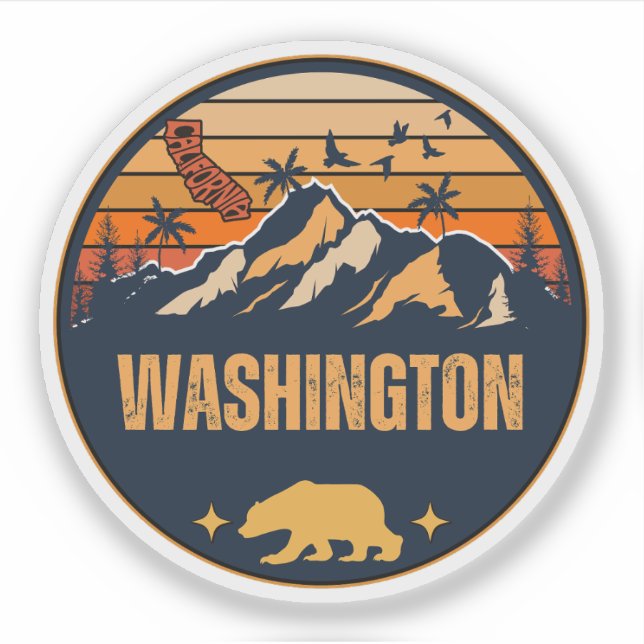 Washington, California Sticker (Front)