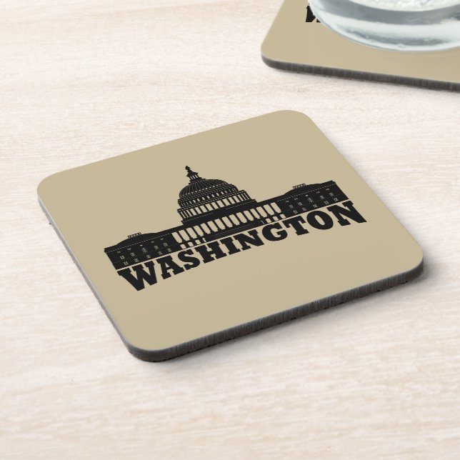 washington capitol building beverage coaster (Left Side)