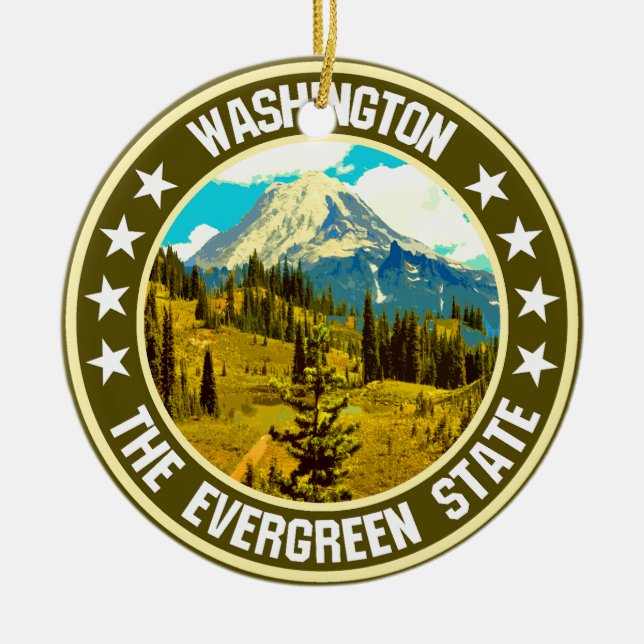 Washington Ceramic Ornament (Front)