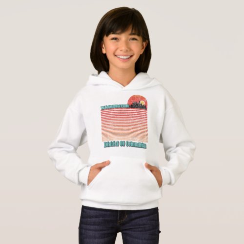 Washington City Skyline Vintage Retro Style Gift Hoodie