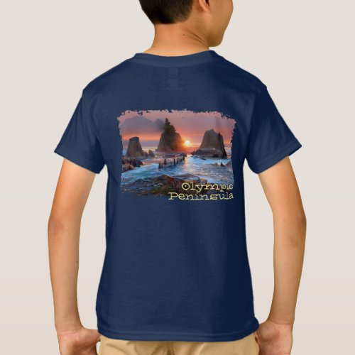 Washington Coast Olympic Peninsula Beach Sunset T_Shirt
