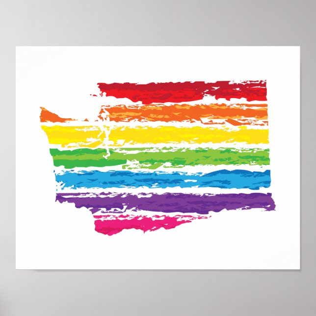 washington color strokes poster (Front)