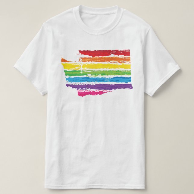 washington color strokes T-Shirt (Design Front)