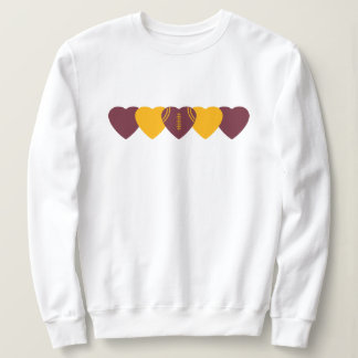 Washington Commanders Heart Football Dark Sweatshirt