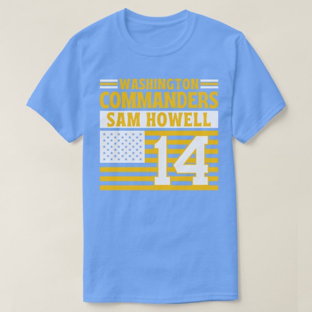 Washington Commanders Howell 14 American Flag  TSh T-Shirt (Design Front)