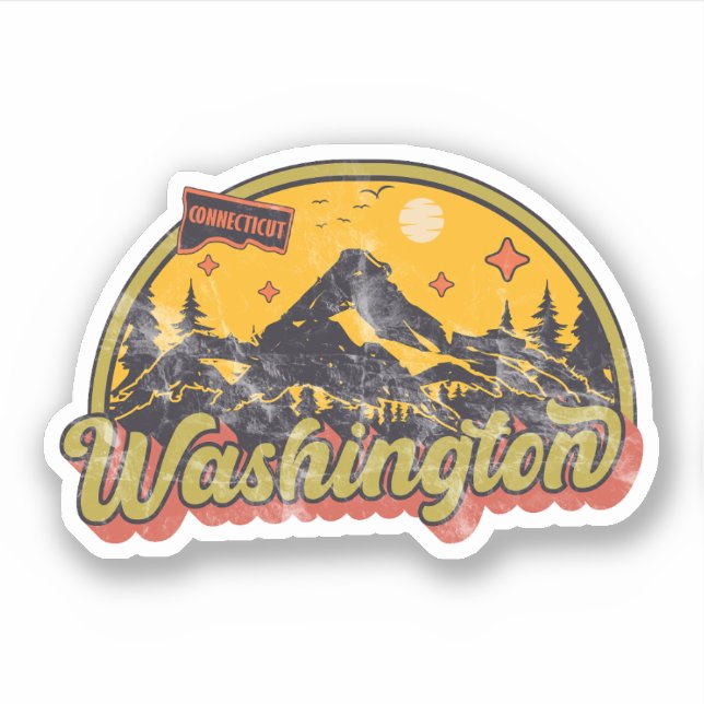 Washington, Connecticut Sticker (Front)