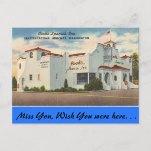 Washington, Cook's Spanish Inn, Seattle-Tacoma Postcard