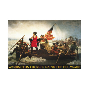 Washington Cross-Dressing the Delaware Canvas Print