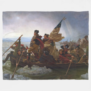 WASHINGTON CROSSES the DELEWARE Fleece Blanket