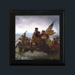Washington Crossing Delaware Art Jewelry Box<br><div class="desc">Washington Crossing the Delaware (1851) oil on canvas painting by German-American artist Emanuel Leutze. The painting commemorates General George Washington's crossing of the Delaware River with the Continental Army on the night of December 25–26,  1776,  during the American Revolutionary War.</div>
