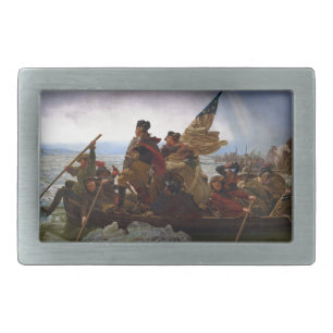 Washington Crossing Delaware Art Rectangular Belt Buckle