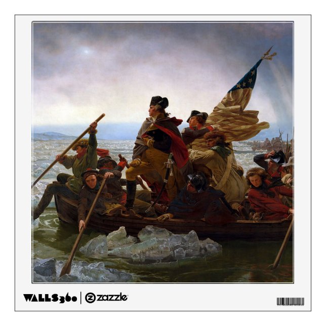 Washington Crossing Delaware Art Wall Sticker (Front)