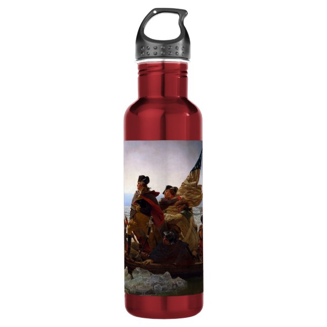 Washington Crossing Delaware Art Water Bottle (Front)